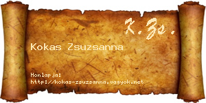 Kokas Zsuzsanna névjegykártya